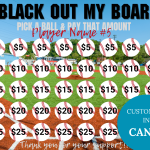Baseball pick a date to donate, Baseball Fundraiser, pay the date, black out my board, baseball calendar fundraiser, team fundraiser