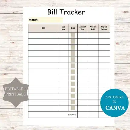 Monthly Bill Payment Tracker