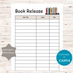 New Book Releases Tracker Printable
