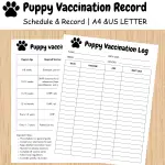 Puppy Vaccination Record