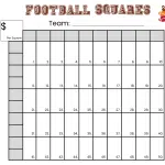 Thanksgiving Day Game Football Squares