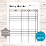 Weekly Checklist
