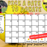 softball pick a date to donate calendar Fundraiser, pay the date