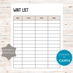 wait list