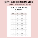 20K in 6 Months Savings Challenge bi-weekly