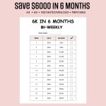 6K in 6 Months Savings Challenge bi-weekly