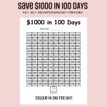 save $1000 in 100 days challenge