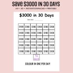 save $3,000 in 30 days challenge