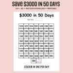 save $3,000 in 50 days challenge