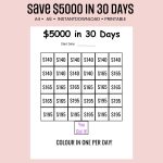 save $5,000 in 30 days challenge