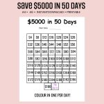 save $5,000 in 50 days challenge