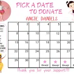 dance pick a date to donate calendar Fundraiser, pay the date