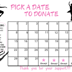 dance pick a date to donate calendar Fundraiser, pay the date
