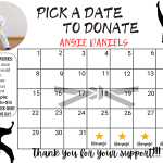 karate pick a date to donate calendar Fundraiser, pay the date