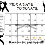 karate pick a date to donate calendar Fundraiser, pay the date