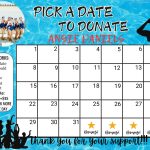 Synchronized Swimming pick a date to donate calendar Fundraiser, pay the date
