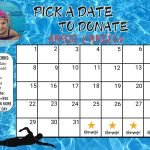 SWIM pick a date to donate calendar Fundraiser, pay the date