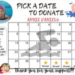 SWIM pick a date to donate calendar Fundraiser, pay the date