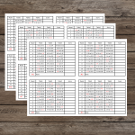 3 Tables Progressive Bridge Tally