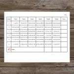 6 Tables Progressive Bridge Tally 24 Person