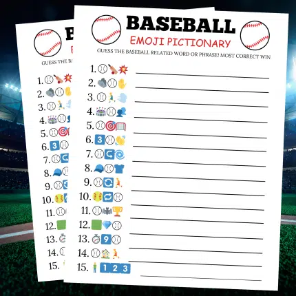 Baseball Emoji Pictionary Game