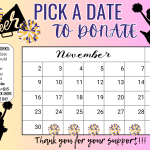 CHEER November Pick a Date to Donate Calendar Fundraiser