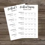 Cocktail Tasting Score Card