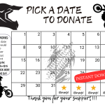 Dirt Bike pick a date to donate, Fundraiser, pay the date calendar, instant download,dirt bike calendar fundraiser, motocross