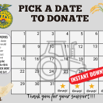 FFA pick a date to donate, Fundraiser, pay the date, ffa fundraiser, sponsor my season fundraiser,
