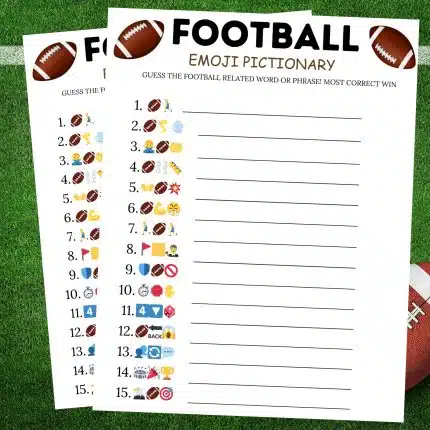 Football Emoji Pictionary Game