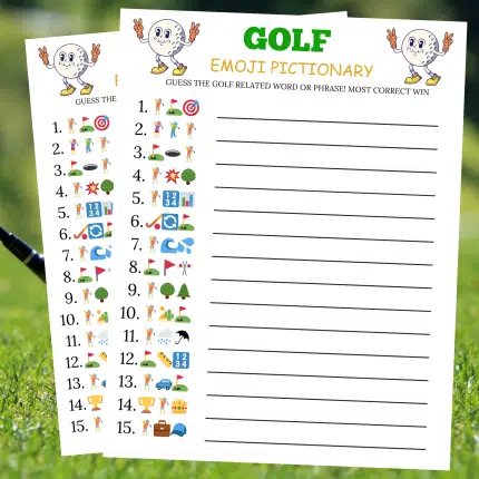 Golf Emoji Pictionary Game