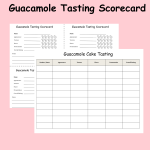 Guacamole Tasting Score Card