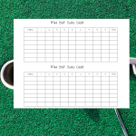 Mini Golf Score Card