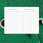 Mini Golf Score Card
