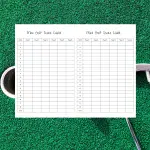 Mini Golf Score Card