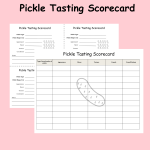 Pickle Tasting Scorecard Pickle Contest Pickle Competition