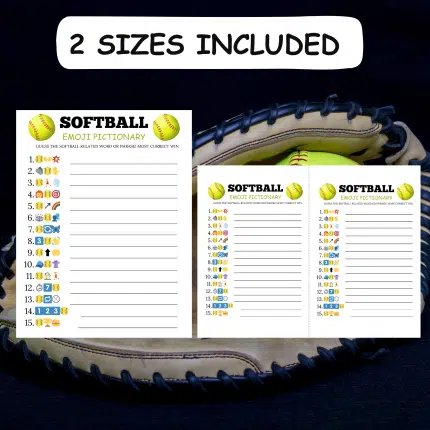 Softball Emoji Pictionary Game