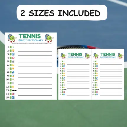 Tennis Emoji Pictionary Game