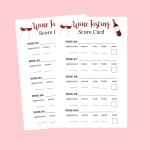 Wine Tasting Score Cards for 10 Wines