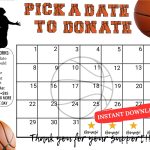 basketball pick a date to donate calendar Fundraiser, pay the date