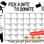 color guard pick a date to donate calendar Fundraiser, pay the date