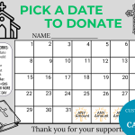 Church Calendar Fundraiser, Pick a Date to Donate Printable, Church Fundraiser, Mission Trip Fundraiser, Church Fundraiser Flyer