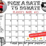 soccer pick a date to donate calendar Fundraiser, pay the date