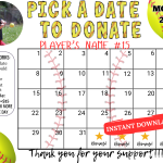 softball pick a date to donate calendar Fundraiser, pay the date