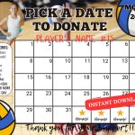 volleyball pick a date to donate calendar Fundraiser, pay the date