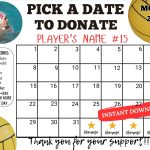 water polo pick a date to donate calendar Fundraiser, pay the date