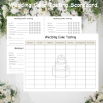 wedding cake tasting scorecard