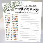 Bridal Shower Emoji Pictionary Game