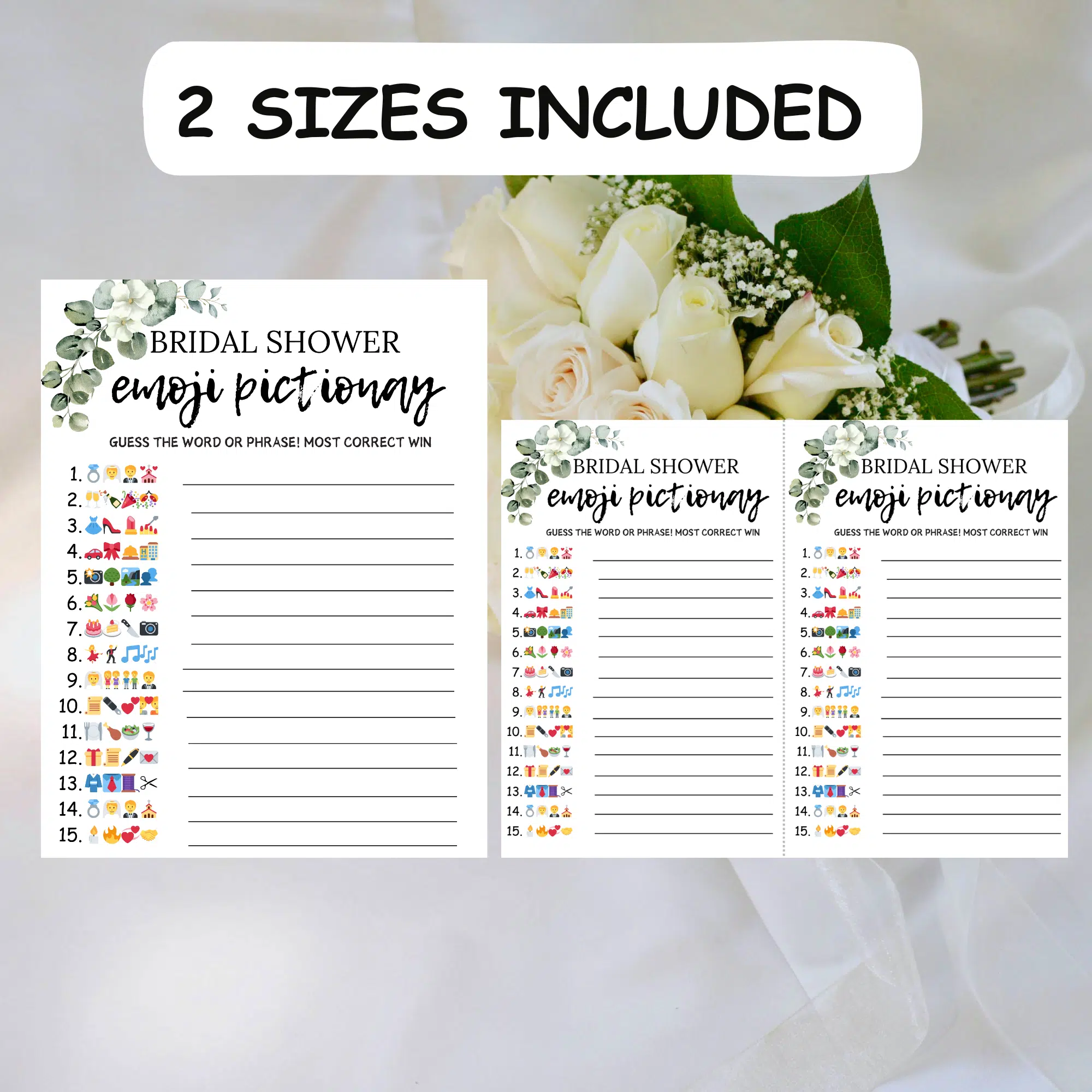 Bridal Shower Emoji Pictionary Game