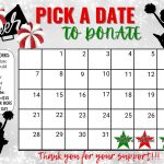 CHEERLEADING December Pick a Date to Donate Calendar Fundraiser